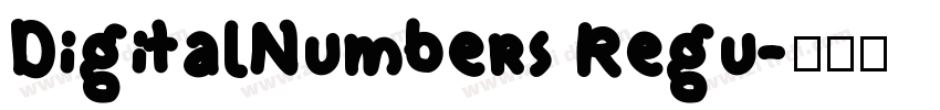 DigitalNumbers Regu字体转换